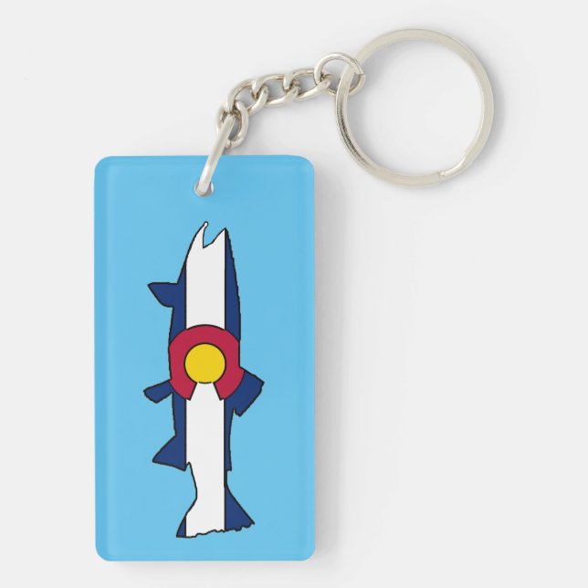 Nyckelkedja för Colorado-flagga-regnbåge (Baksidan)