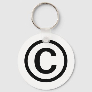 Nyckelkedja för copyrightlogotyp (svart) nyckelring