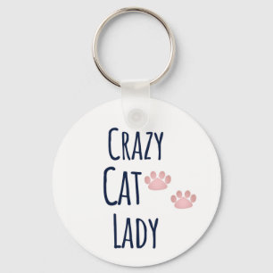 Nyckelkedja för Crazy Cat Dam Nyckelring
