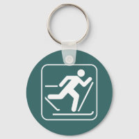 Nyckelkedja för cross country skidsymbol