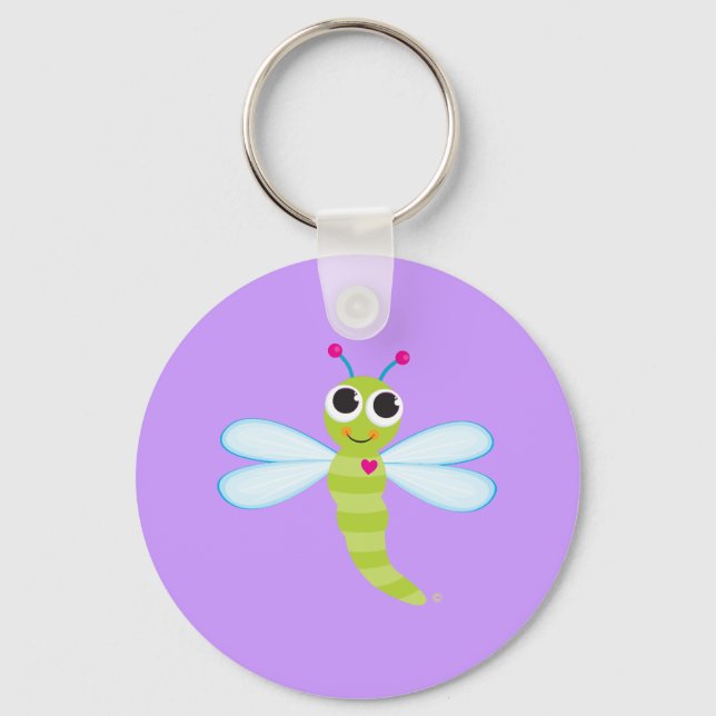 Nyckelkedja för Cute Dragonfly Nyckelring (Framsida)