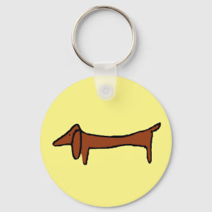 Nyckelkedja för Dachshund-Abstrakt för berömd Nyckelring