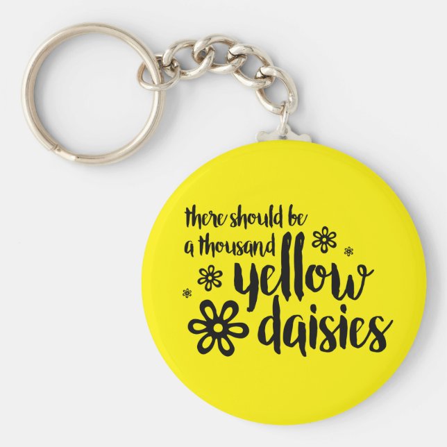 Nyckelkedja för Daisy för gult Nyckelring (Framsidan)