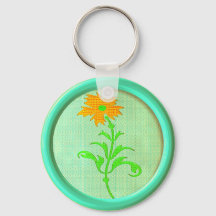 Nyckelkedja för daisy med broderade vintagar
