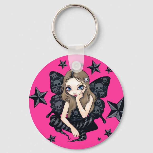 Nyckelkedja för "Döskallar och stjärnor" Nyckelring (Framsida)