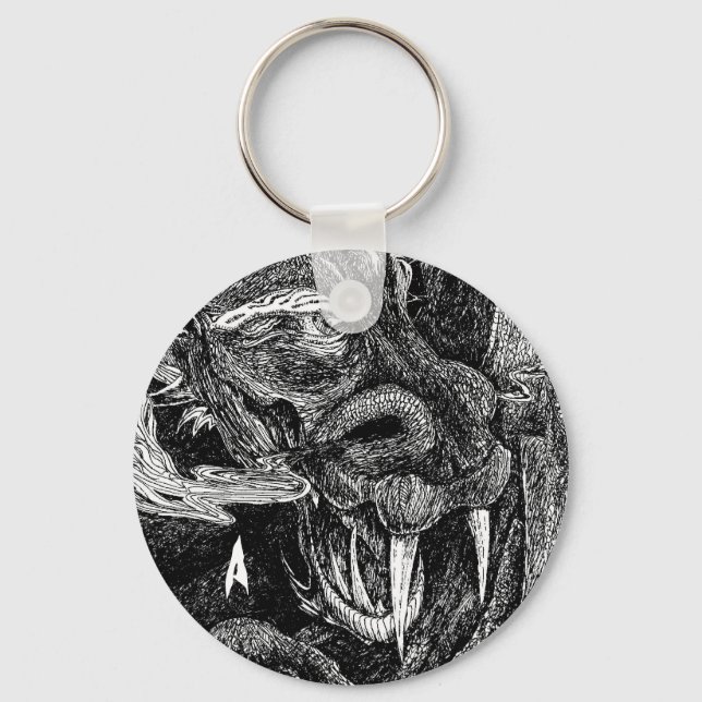 Nyckelkedja för Dragon 'initial' Nyckelring (Framsida)