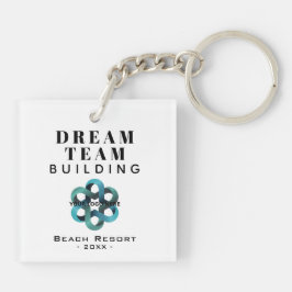 Nyckelkedja för Dream Team Byggnad Company Logotyp