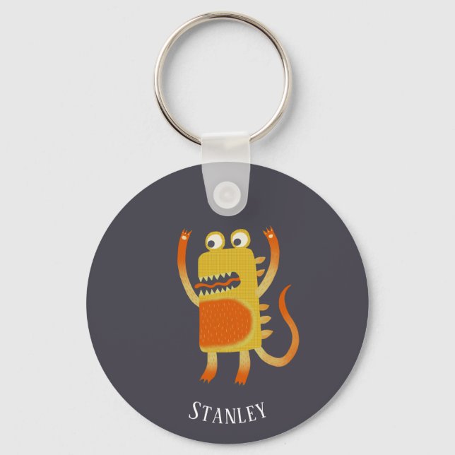 Nyckelkedja för eget namn för Monster Stanley Nyckelring (Framsida)