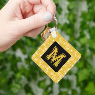 Nyckelkedja för elegantens Gult med Monogram Nyckelring