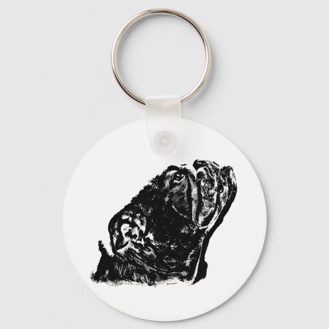 Nyckelkedja för engelska bulldog nyckelring (Framsida)