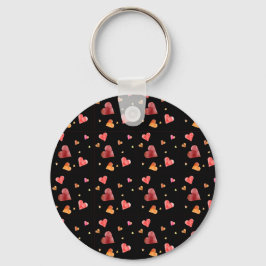 Nyckelkedja för färgstarka vattenfärgshearter nyckelring