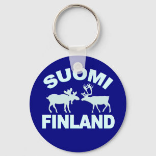 Nyckelkedja för Finland Moose & Reindeer Nyckelring
