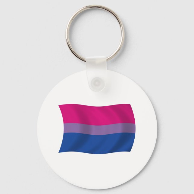 Nyckelkedja för Flagga för Bisexual-Pride Nyckelring (Framsida)