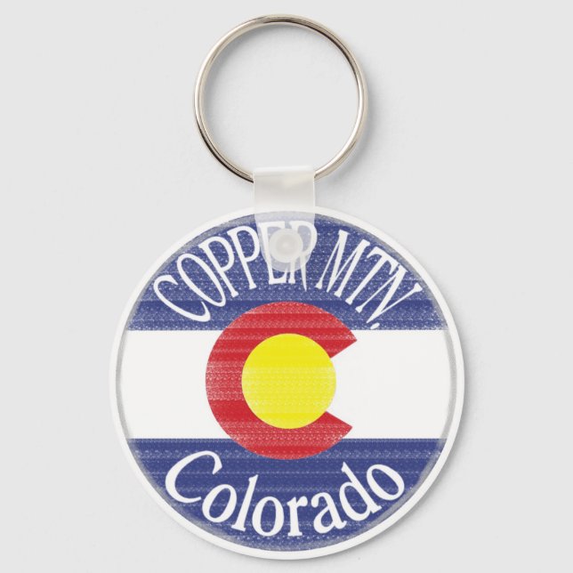 Nyckelkedja för flagga i kopparbergsfärgcirkeln nyckelring (Framsida)