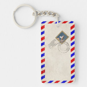 nyckelkedja för flygande gris frimärke