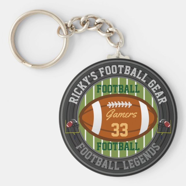 Nyckelkedja för fotboll i personlig nyckelring (Framsidan)
