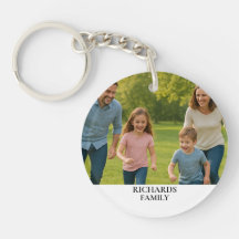 Nyckelkedja för foto-Namn i anpassningsbar-familje