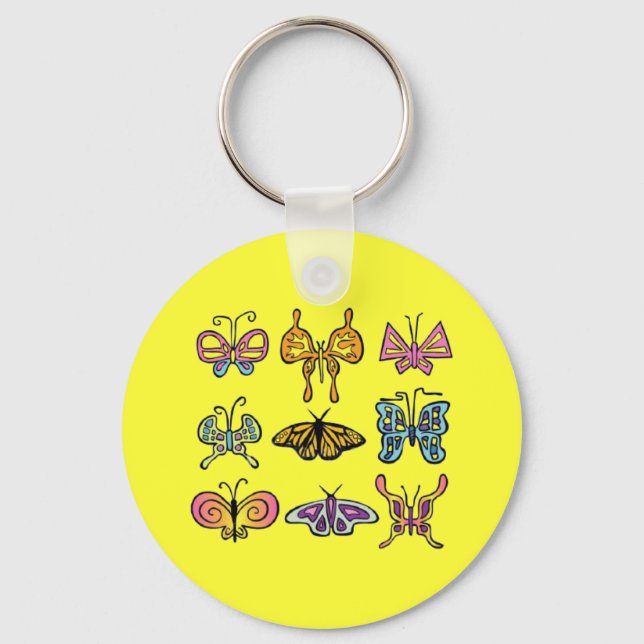 Nyckelkedja för funky Butterfly Nyckelring (Framsida)
