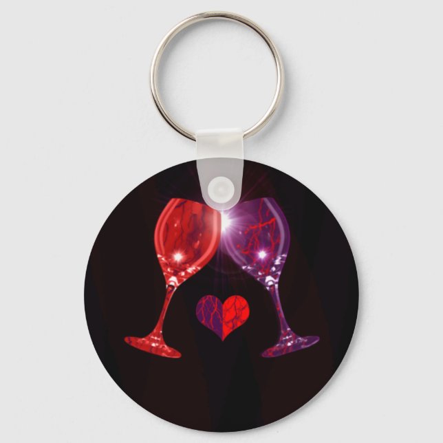 Nyckelkedja för glas i vin nyckelring (Framsida)