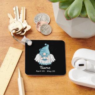 Nyckelkedja för Gnome Taurus Astrology-signaturang Nyckelring
