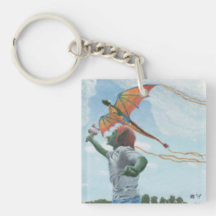 Nyckelkedja för Goblin Flies Dragon Kite Fantasy