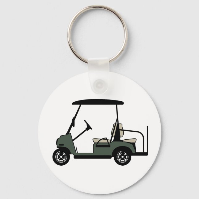 Nyckelkedja för Golf Cart-knapp Nyckelring (Framsida)