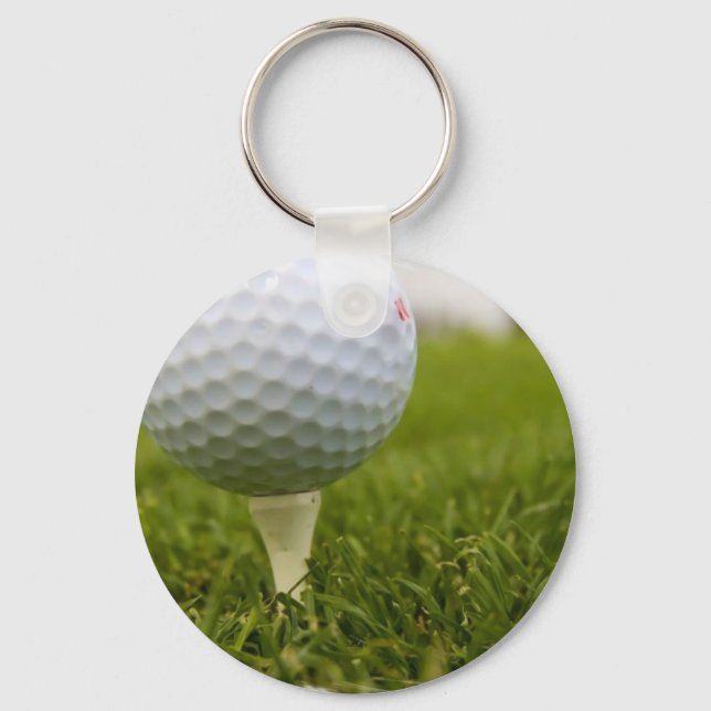 Nyckelkedja för Golf Tee-design Nyckelring (Framsida)