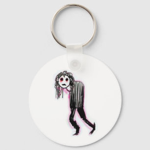 Nyckelkedja för Goth-Button Nyckelring