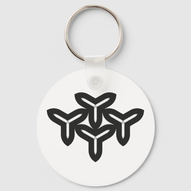 Nyckelkedja för gotin-blad-Mönster Nyckelring (Framsida)