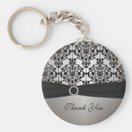 Nyckelkedja för grått- och svartvitt nyckelring