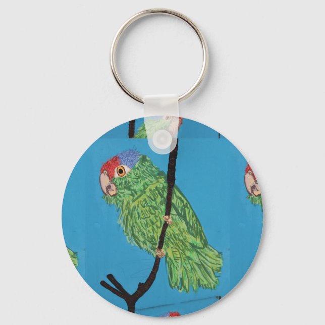 Nyckelkedja för grönt parrot nyckelring (Framsida)