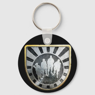 Nyckelkedja för guld-kvadratstift nyckelring