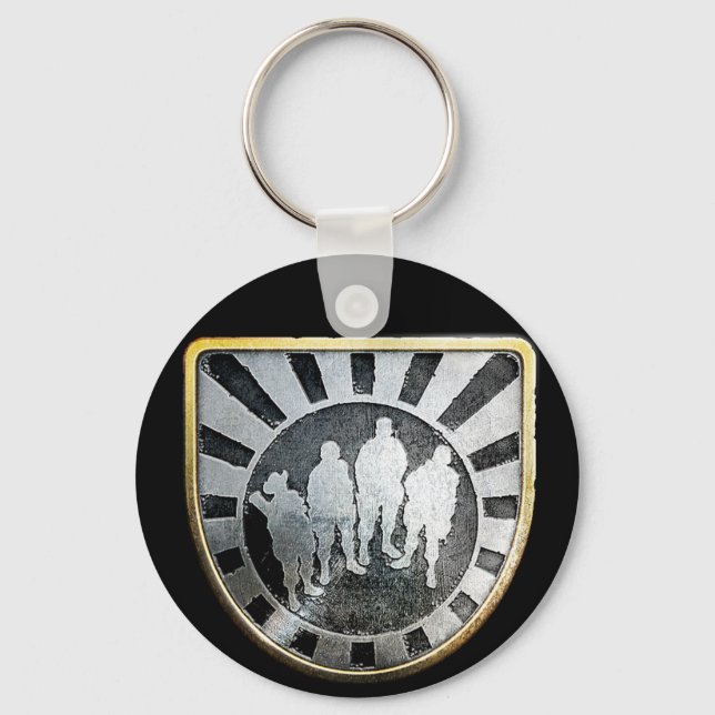 Nyckelkedja för guld-kvadratstift nyckelring (Framsida)