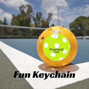 Nyckelkedja för Gult för personlig Pickleball Coac Nyckelring