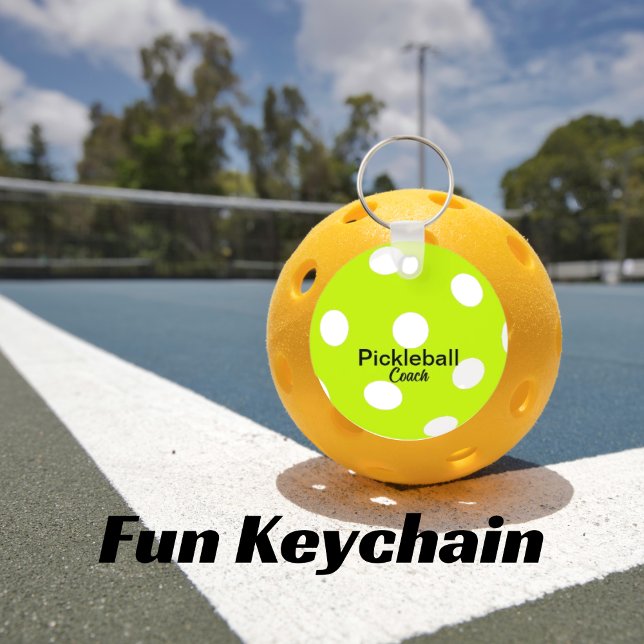 Nyckelkedja för Gult för personlig Pickleball Coac Nyckelring (Skapare uppladdad)