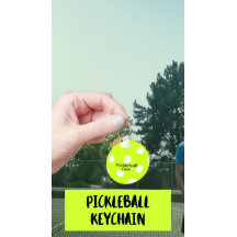 Nyckelkedja för Gult för personlig Pickleball Coac