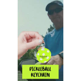 Nyckelkedja för Gult för personlig Pickleball Coac Nyckelring