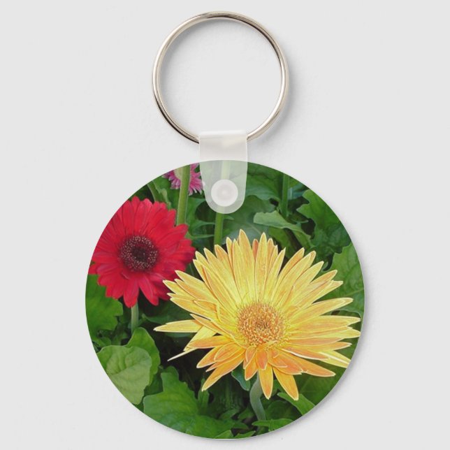 Nyckelkedja för gult gerber nyckelring (Framsida)
