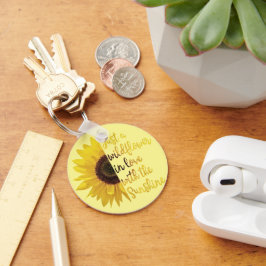 Nyckelkedja för gult-knapp med offert nyckelring