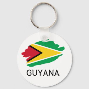 Nyckelkedja för Guyana-knappen Nyckelring