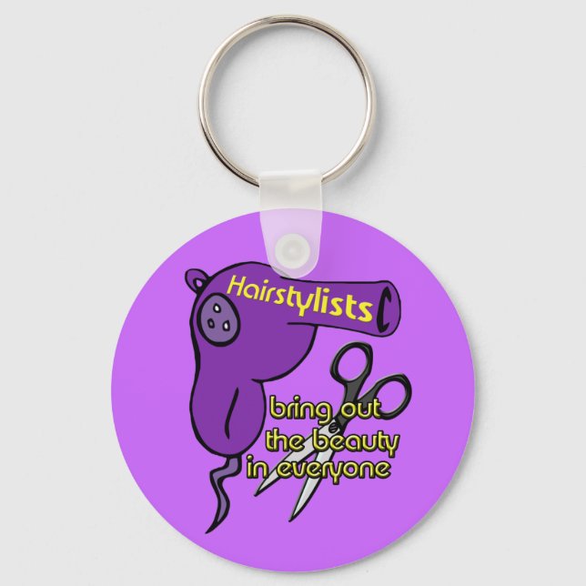 Nyckelkedja för Hairstylist Nyckelring (Framsida)