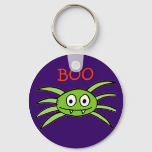 Nyckelkedja för Halloween Grönt Spider Nyckelring