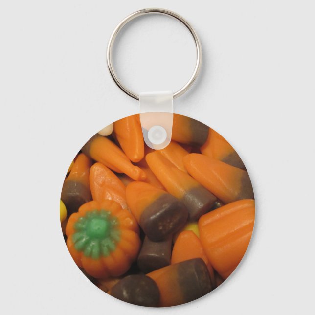Nyckelkedja för hösten Candy corn Nyckelring (Framsida)