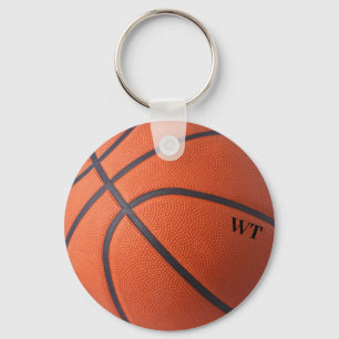 Nyckelkedja för initialer i personlig basketboll nyckelring