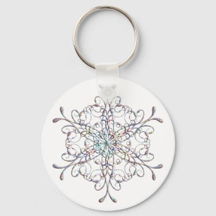 Nyckelkedja för "Iridescent Snowflake Nyckelring