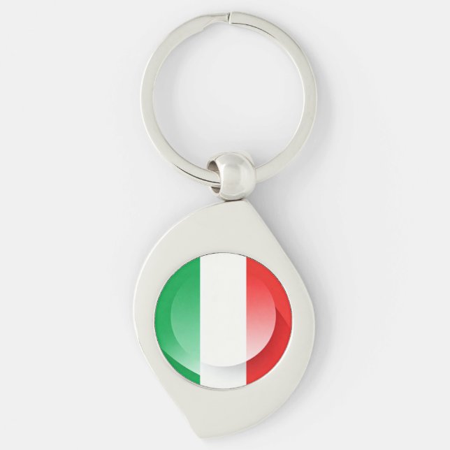 Nyckelkedja för italienska Flagga (Framsidan)