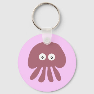 Nyckelkedja för Jellyfish för rosa tecknad Nyckelring