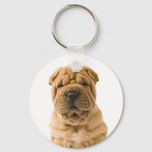 Nyckelkedja för kinesiska shar Pei-valpar i Hund Nyckelring