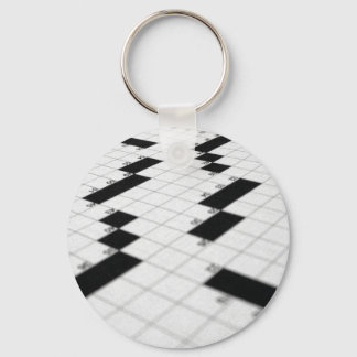 Nyckelkedja för klassiskt Crossword Puzzle Grid Nyckelring