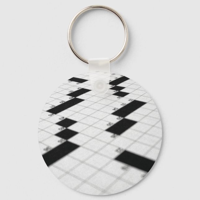 Nyckelkedja för klassiskt Crossword Puzzle Grid Nyckelring (Framsida)